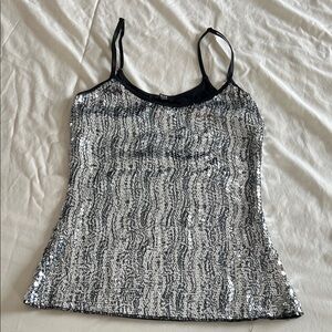 Sequin Silver Women's Top